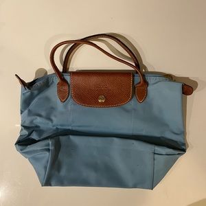 Light Blue Long Champ Mini Bag